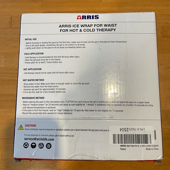 Hot/ Cold lower back wrap.  New in box - Picture 2 of 2